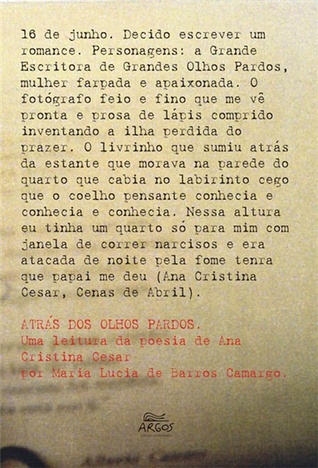 Atrás dos olhos pardos: uma leitura da poesia de Ana Cristina Cesar