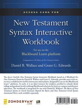 Access Card for New Testament Syntax Interactive Workbook - MBS Textbook Exchange: For Use on the Blackboard Learn Platform