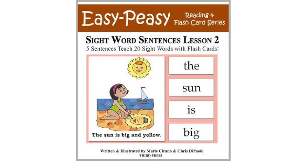 Sight Word Sentences Lesson 2: 5 Sentences Teach 20 Sight Words with
