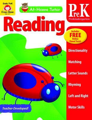 Evan-Moor Reading and Phonics Skills, Preschool Workbook: At-Home Tutor, Alphabet, Beginning Sounds, Tracing, Matching, Drawing, Sequencing, Pre-Writing (At-Home Tutor: Reading & Language)