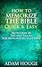 How To Memorize The Bible Quick And Easy With Over 40 Tips And Tricks For Memorizing Scripture!