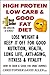 High Protein, Low Carb & Good Fat Diet by Christopher David Allen