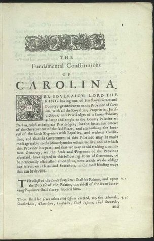 The Fundamental Constitutions of Carolina (Kindle Edition)