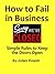 How to Fail in Business (Simple Rules to Keep the Doors Open)