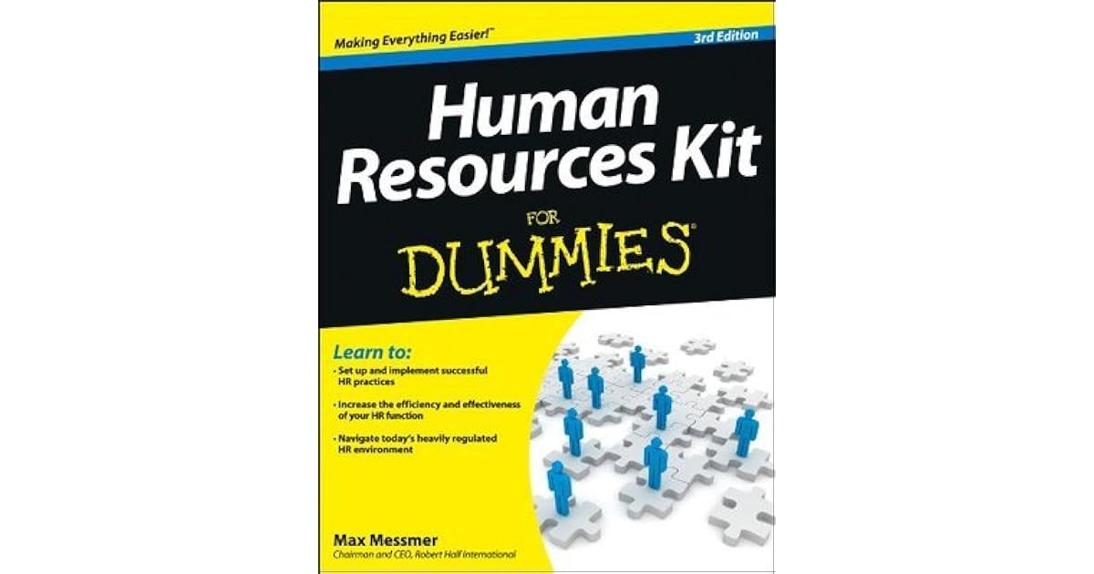 Human Resources Kit For Dummies by Max Messmer Jr.