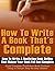 How To Write A Book That's ...