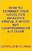 How to eFormat Your Novel For Amazon Kindle: A Short