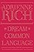 The Dream of a Common Language by Adrienne Rich