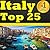 Italy Top 25: Best 25 Places To Visit In Italy. Colosseum, Trevi Fountain, Sistine Chapel, Grand Canal, Pompeii, Accademia Gallery, Leaning Tower Of Pisa And More...