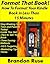 FORMAT THAT BOOK! How To Fo...