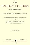 Book cover for The Paston Letters, Volume I (of 6)        New Complete Library Edition
