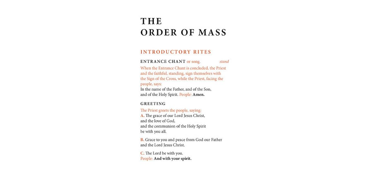 Order of Mass: Large Print