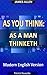 As You Think: As A Man Thinketh
