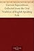 Current Superstitions Collected from the Oral Tradition of English Speaking Folk