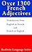 Over 1300 French Adjectives by John Lutheran