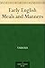 Early English Meals and Manners