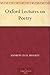 Oxford Lectures on Poetry