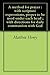 A method for prayer  by Matthew Henry