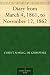 Diary from March 4, 1861, t...