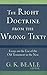 The Right Doctrine from the Wrong Texts?: Essays on the Use of the Old Testament in the New