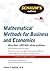 Schaum's Outline of Mathematical Methods for Business and Economics (Schaum's Outlines)