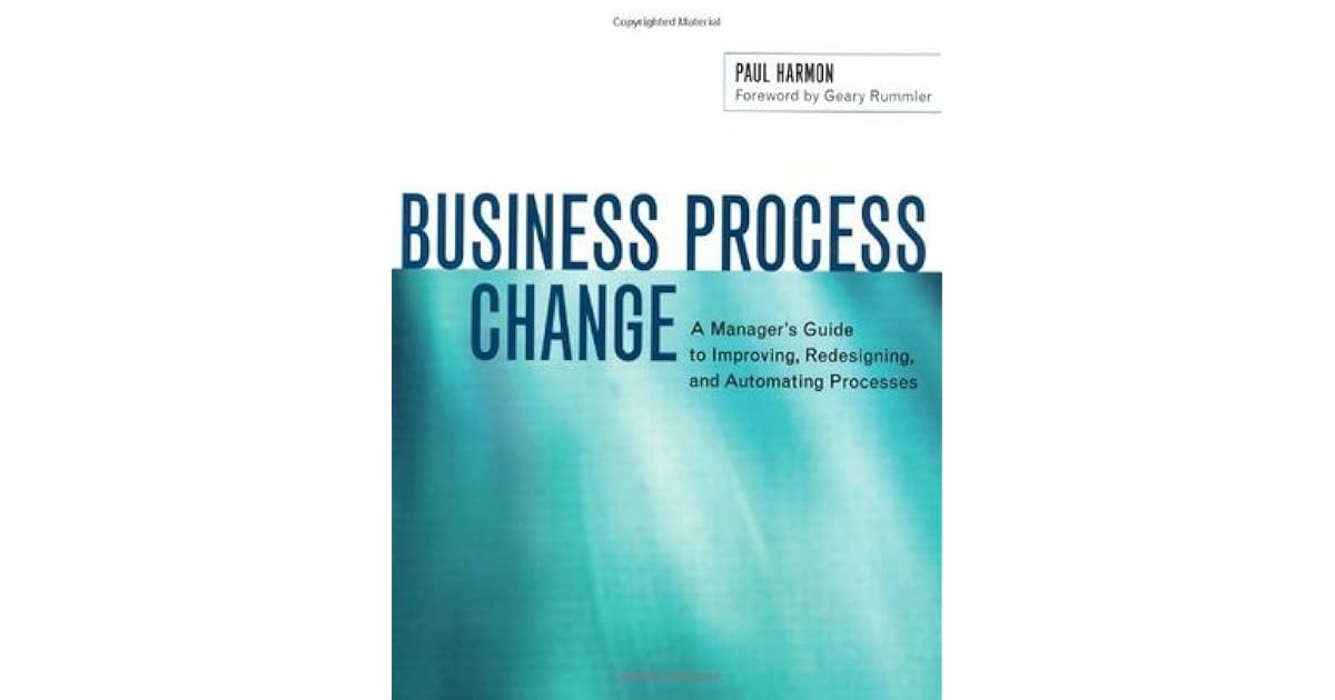 Business Process Change A Manager�s Guide to Improving