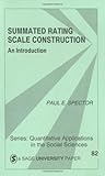 Summated Rating Scale Construction: An Introduction (Quantitative Applications in the Social Sciences)