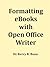 Formatting eBooks with Open Office Writer