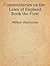 Commentaries on the Laws of England Book the First Latest Edition