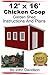 12’ x 16’ Chicken Coop Garden Shed Instructions and Plans