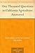 One Thousand Questions in California Agriculture Answered