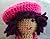 Crochet pattern, Amigurumi doll with beret and dress