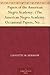 Papers of the American Negro Academy. (The American Negro Academy. Occasional Papers, No. 18-19.)