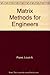 Matrix methods for engineering