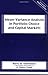 Mean-Variance Analysis in Portfolio Choice and Capital Markets (Frank J. Fabozzi Series Book 66)
