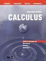 Calculus Graphical Numerical Algebraic By Ross L Finney