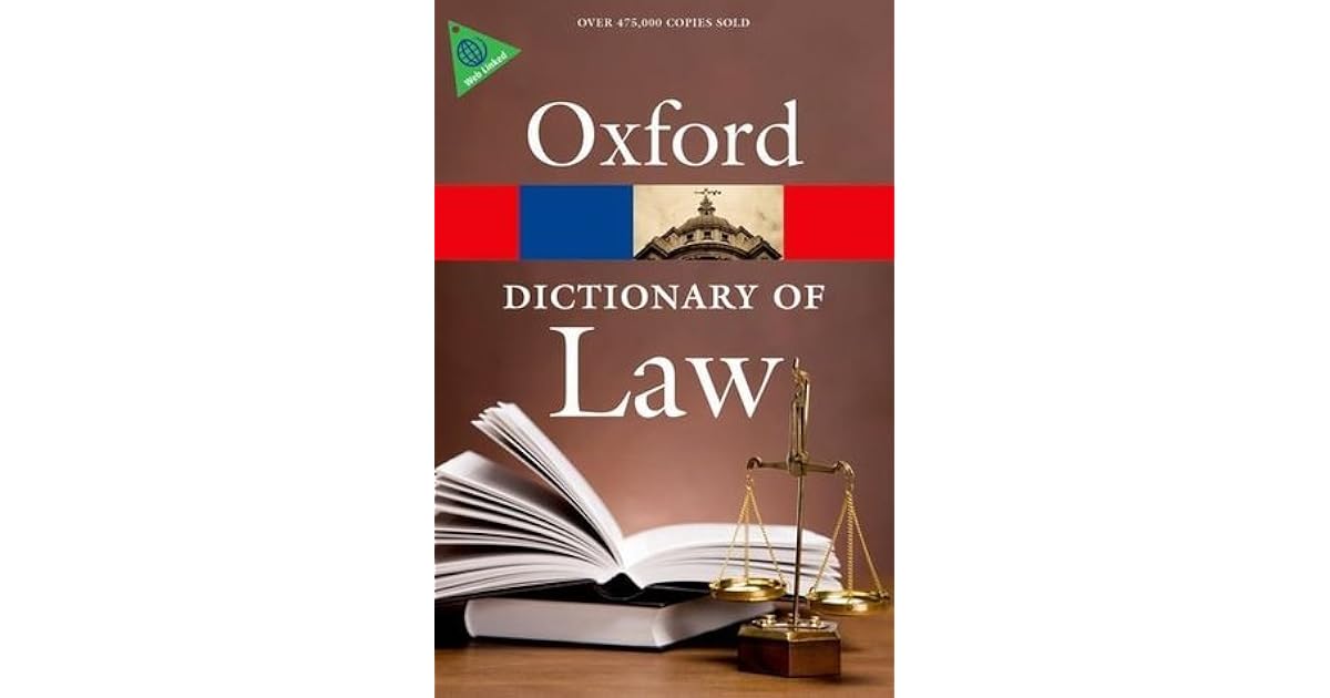 A Dictionary of Law by Elizabeth Martin