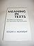 Meaning in texts: The historical shaping of a narrative hermeneutics
