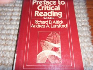 Preface to Critical Reading (Paperback)