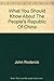 What you should know about the People's Republic of China by John Roderick