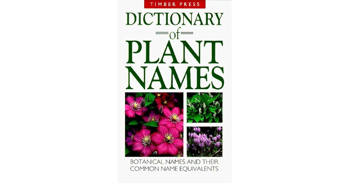 Dictionary of Plant Names by Allen J. Coombes