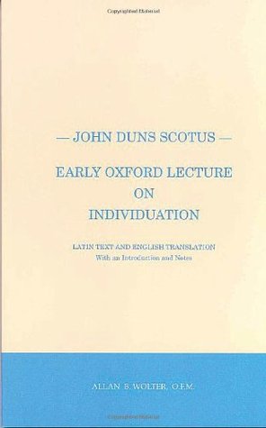 Early Oxford Lecture on Individuation (Paperback)