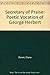 Secretary of Praise: The Poetic Vocation of George Herbert