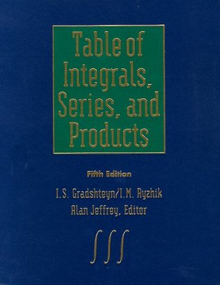 Table of Integrals, Series and Products, Corrected and Enlarged Edition