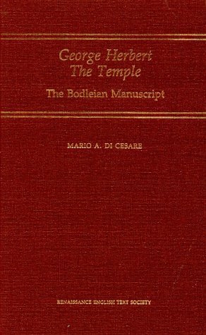 George Herbert: The Temple: A Diplomatic Edition of the Bodleian Manuscript