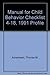 Manual for Child Behavior Checklist 4-18, 1991 Profile