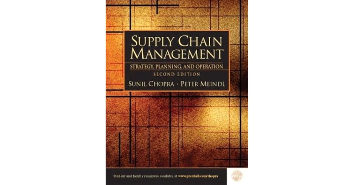 Supply Chain Management by Sunil Chopra