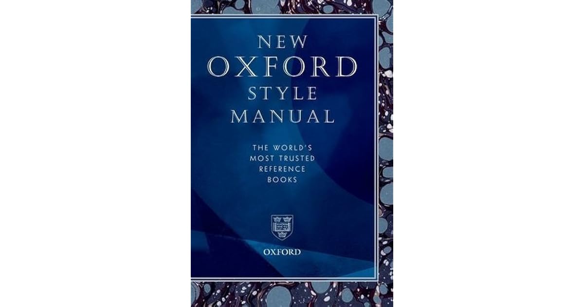 New Oxford Style Manual by Oxford University Press