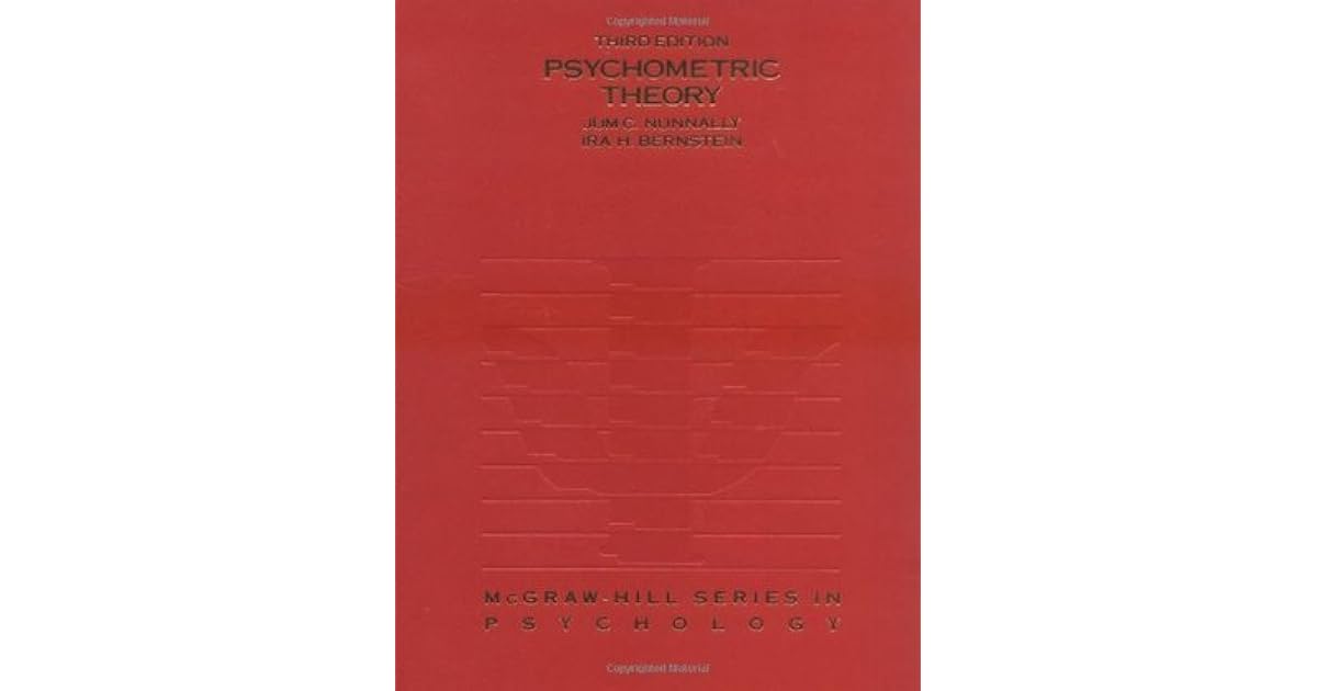 Psychometric Theory by Jum C. Nunnally