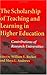 The Scholarship of Teaching and Learning in Higher Education: Contributions of Research Universities